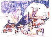 Ernst Ludwig Kirchner Snow at the Staffelalp painting